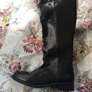 Seychelles black leather over the knee boot